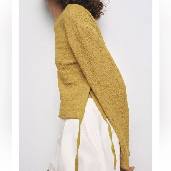 💫 Zara Textured Tie Top 💫 - Picture 4 of 7